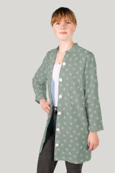 Baumwollpopeline Ginkoblätter - salbei