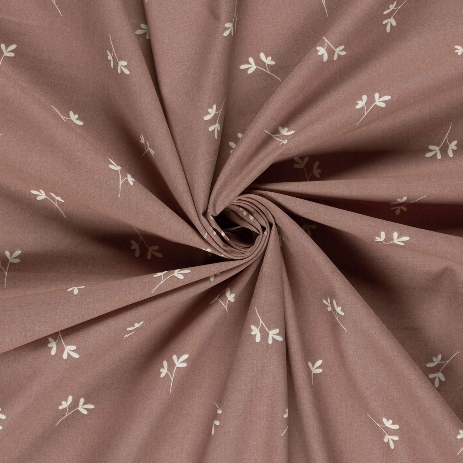 Baumwollpopeline kleine Zweige - hellmalve