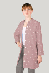 Baumwollpopeline kleine Zweige - hellmalve