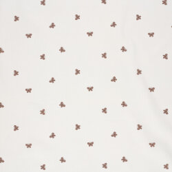 Baumwollpopeline Schmetterlinge - creme/hellmalve