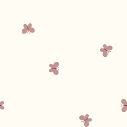Baumwollpopeline Schmetterlinge - creme/hellmalve