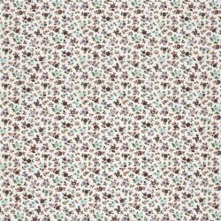 Baumwollpopeline kleine Schnittblumen - creme