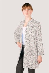 Baumwollpopeline kleine Schnittblumen - creme