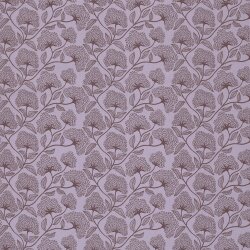 Baumwollpopeline große Blumenranken - lavendel