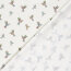 Baumwollpopeline bunte Kolibris - creme