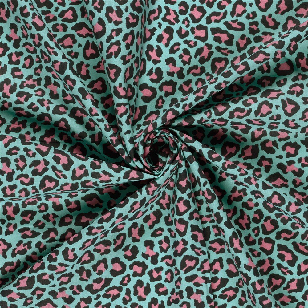 Baumwollpopeline Leo - wasserblau