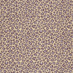 Baumwollpopeline Leo - cremebeige/lila