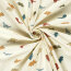 Baumwollpopeline bunte Dinos - creme