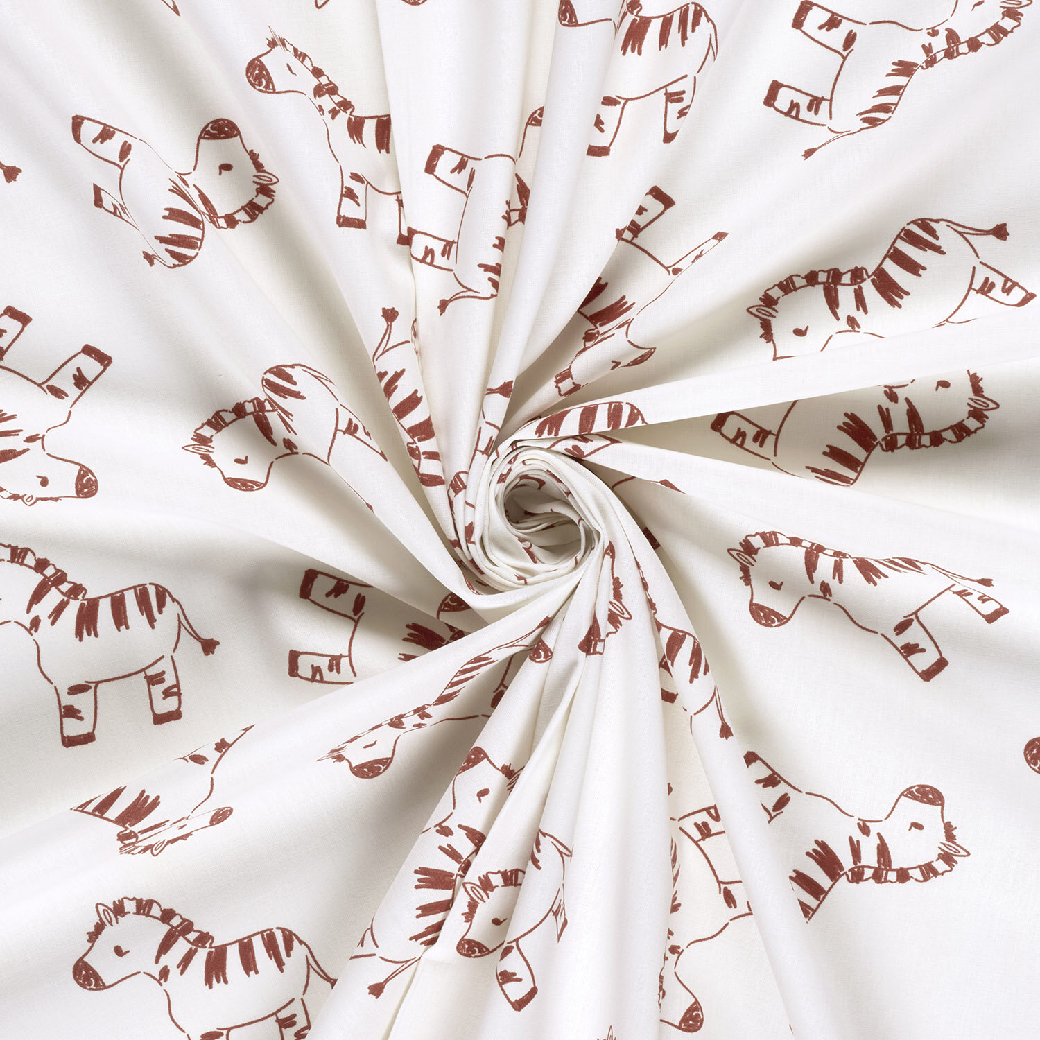 Baumwollpopeline Zebras - creme