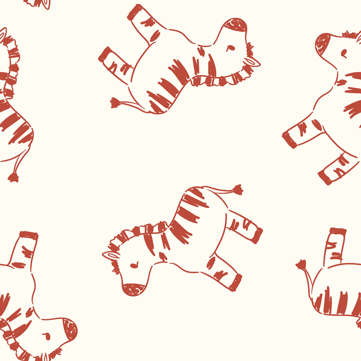 Baumwollpopeline Zebras - creme