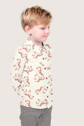 Baumwollpopeline Zebras - creme