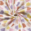 Baumwollpopeline bunte Herzen - creme