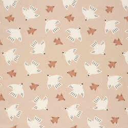 Baumwollpopeline Tauben - softrosa