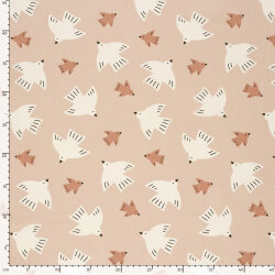 Baumwollpopeline Tauben - softrosa