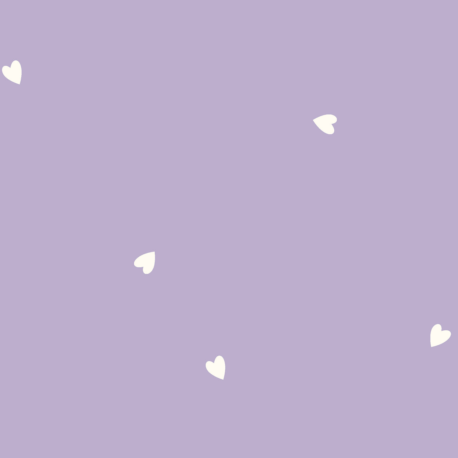 Baumwollpopeline kleine Herzen - lavendel