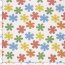 Baumwollpopeline bunte Blumenräder - creme