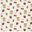 Baumwollpopeline fröhliche Früchte & Blumen - creme