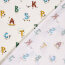 Baumwollpopeline sportliche Buchstaben - creme