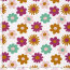 Baumwollpopeline große bunte Blüten - creme