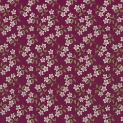 Baumwolljersey Blumenranken - magenta