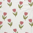 Baumwolljersey Tulpen - creme