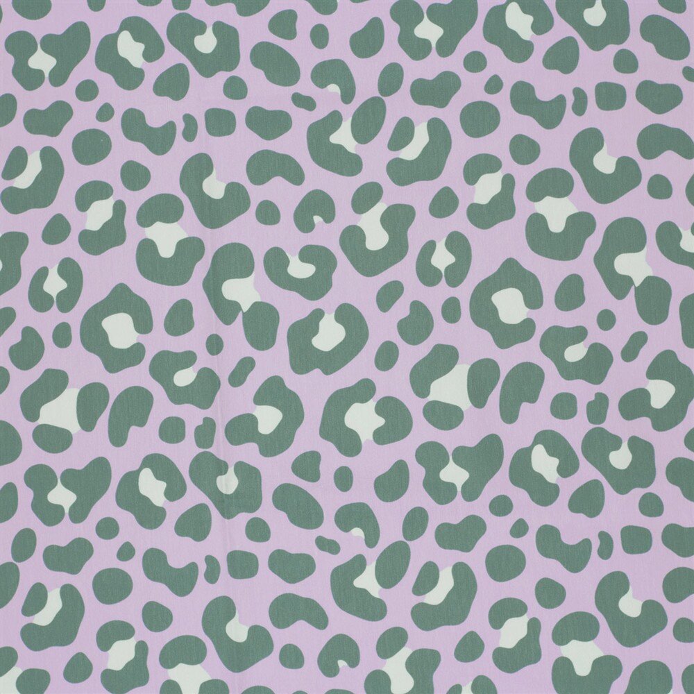 Baumwolljersey Leo - helllila/basilikum