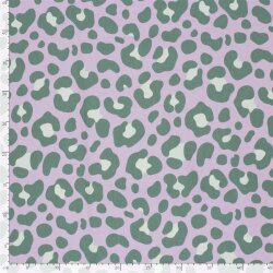 Baumwolljersey Leo - helllila/basilikum
