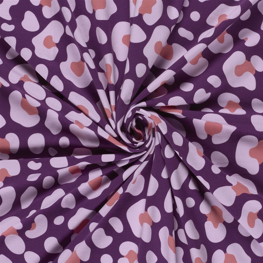 Baumwolljersey Leo - violett/helllila