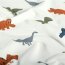 Baumwolljersey bunte Dinos - creme
