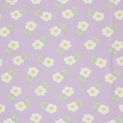 Baumwolljersey süße Schnittblumen - flieder