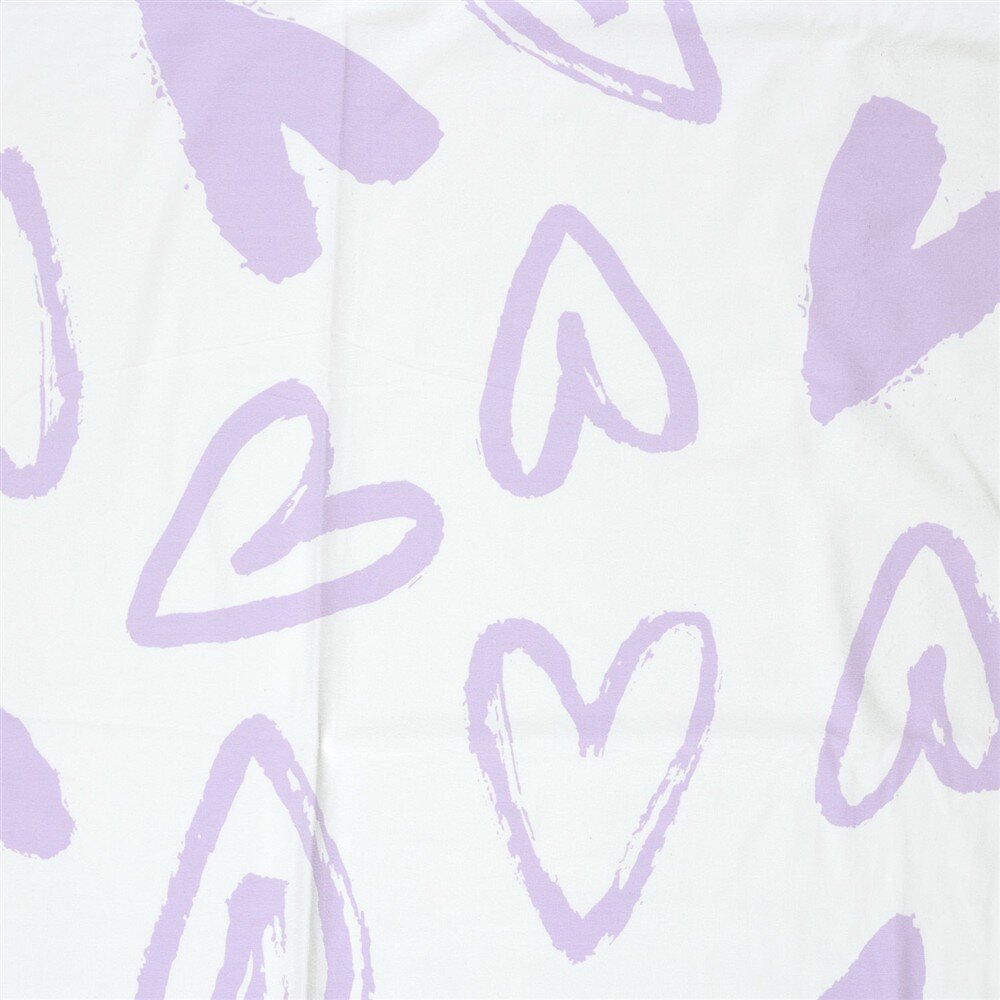 Baumwolljersey Pastellherzen - creme