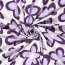 Baumwolljersey lila Blumen - creme