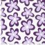 Baumwolljersey lila Blumen - creme