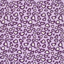 Baumwolljersey Herzregen - helllila