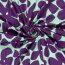 Baumwolljersey lila Blüten - mint