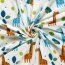 Baumwolljersey bunte Giraffen - creme