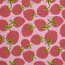Baumwolljersey große Erdbeeren - rosa