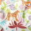 Baumwolljersey Leo im Urwald - creme