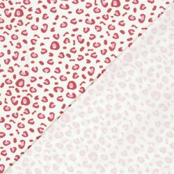 Baumwolljersey Leo - creme/rot