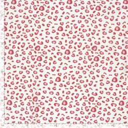 Baumwolljersey Leo - creme/rot