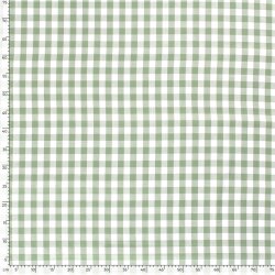 Baumwollpopeline garngefärbt Vichy Karo 18mm - antikmint