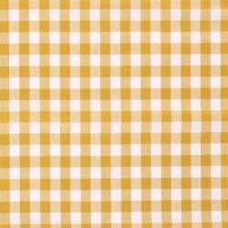Baumwollpopeline garngefärbt Vichy Karo 18mm - senf