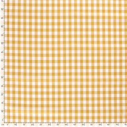 Baumwollpopeline garngefärbt Vichy Karo??mm - senf