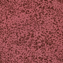 0,7 Meter - Viskose Popeline Leoflecken - dunkelrosa