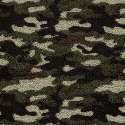 0,65 Meter - Teddystoff Camouflage - oliv