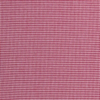 2 Meter - Baumwollpopeline garngefärbt Vichy Karo 2mm - rot