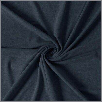 0,9 Meter - Baumwolljersey *Marie* dunkelblau meliert