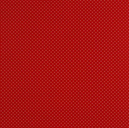 1,9 Meter - Baumwollpopeline 2mm Punkte - rot