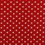 2 Meter - Baumwollpopeline 8mm Punkte - rot