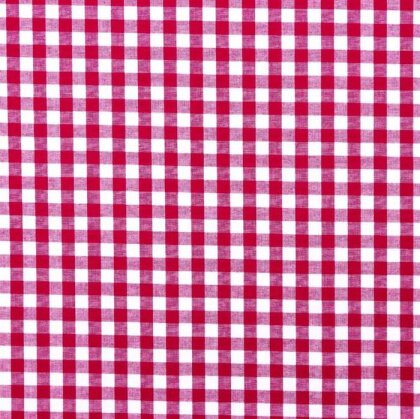 2 Meter - Baumwollpopeline garngefärbt - Vichy Karo 10mm *Vera* - beere